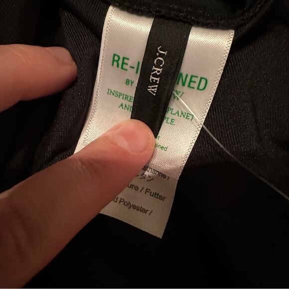 J. Crew O-Ring V-Neck One Piece Swimsuit in Black Sz 24 NEW - Picture 7 of 9